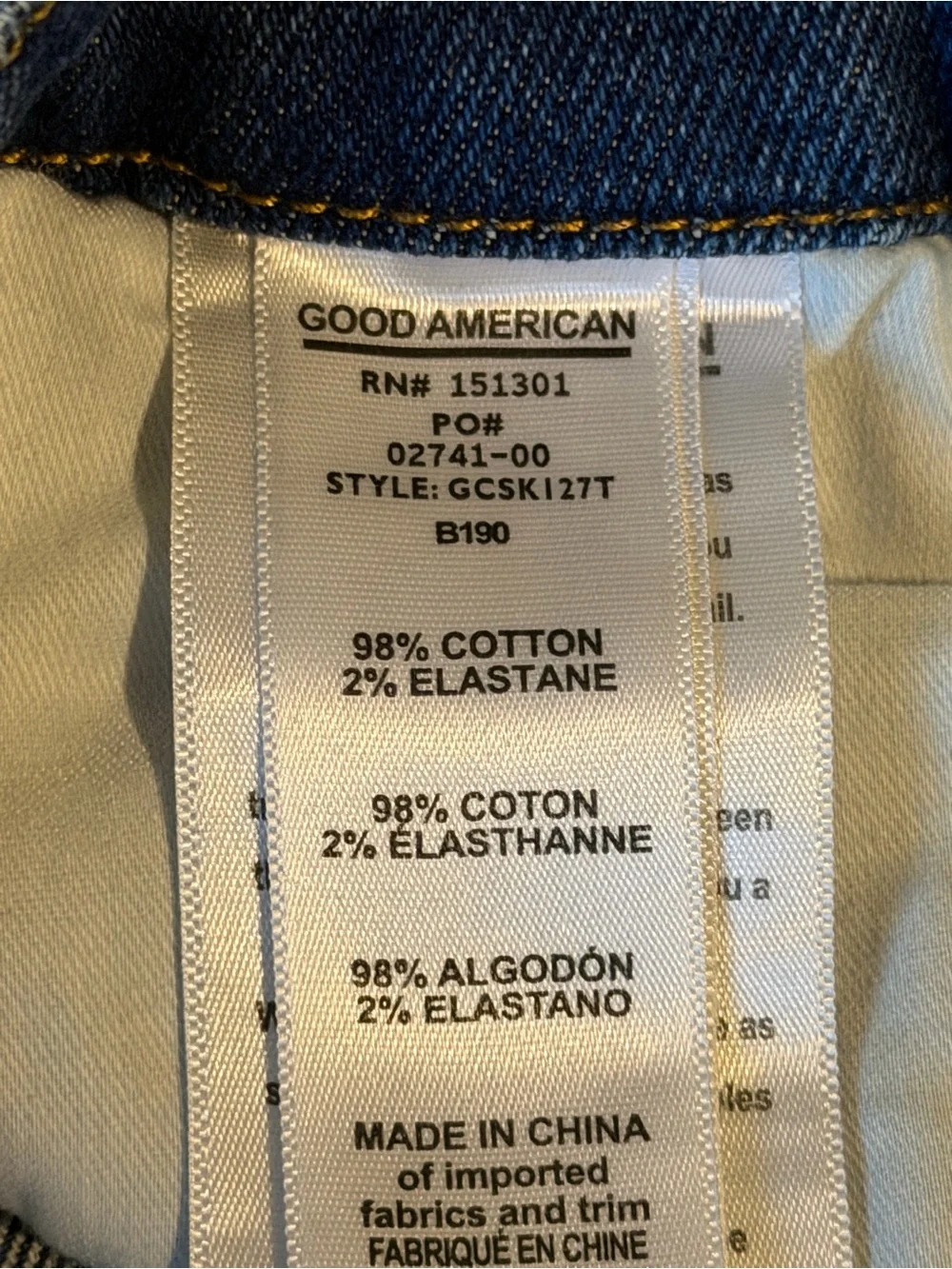 Good American Women's Dark Blue Straight Leg Jeans